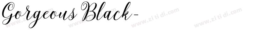 Gorgeous Black字体转换